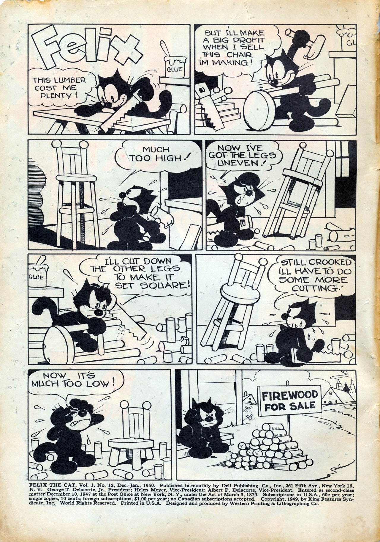 Read online Felix the Cat (1948) comic -  Issue #12 - 2