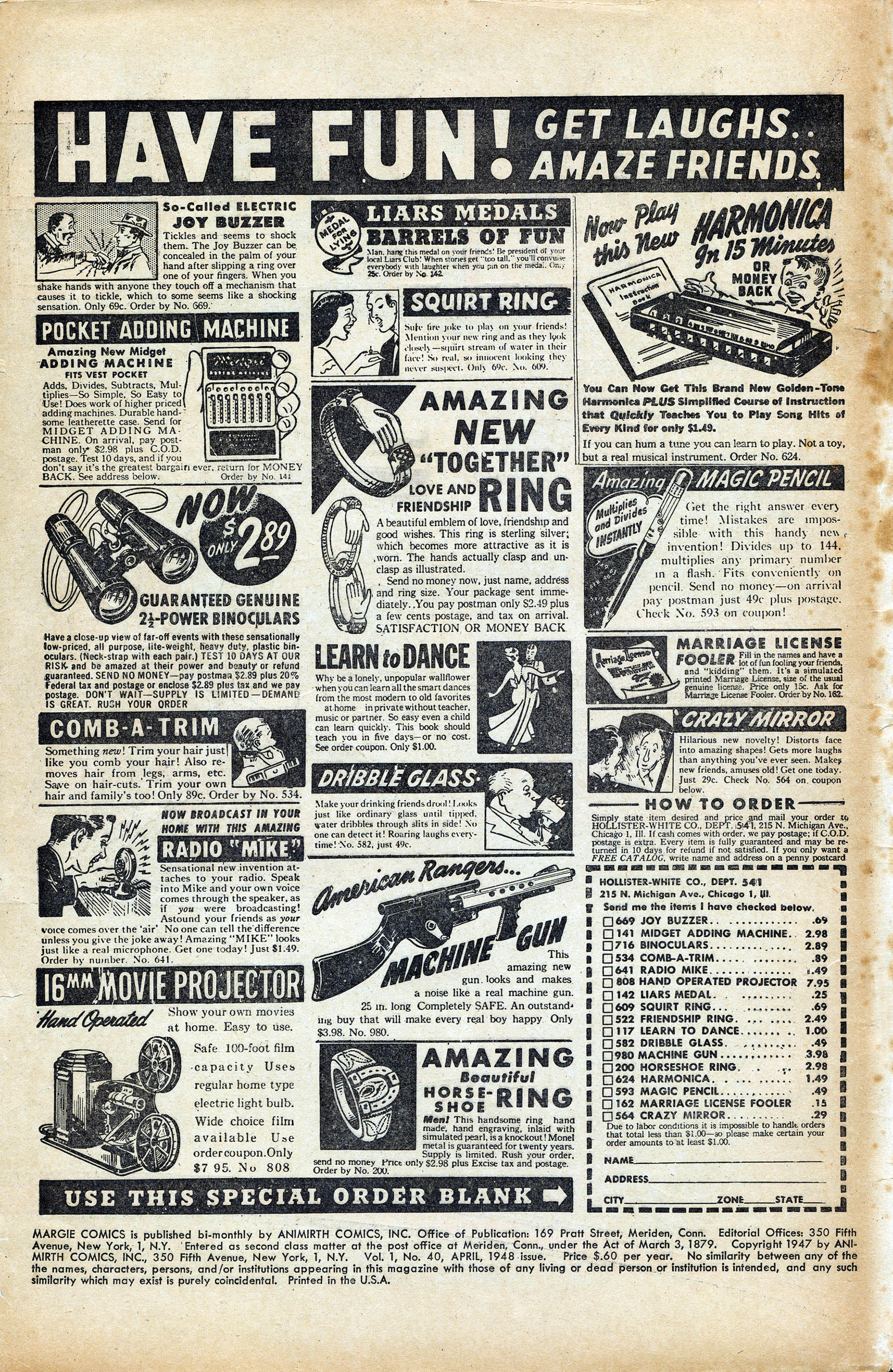 Read online Margie Comics comic -  Issue #40 - 2