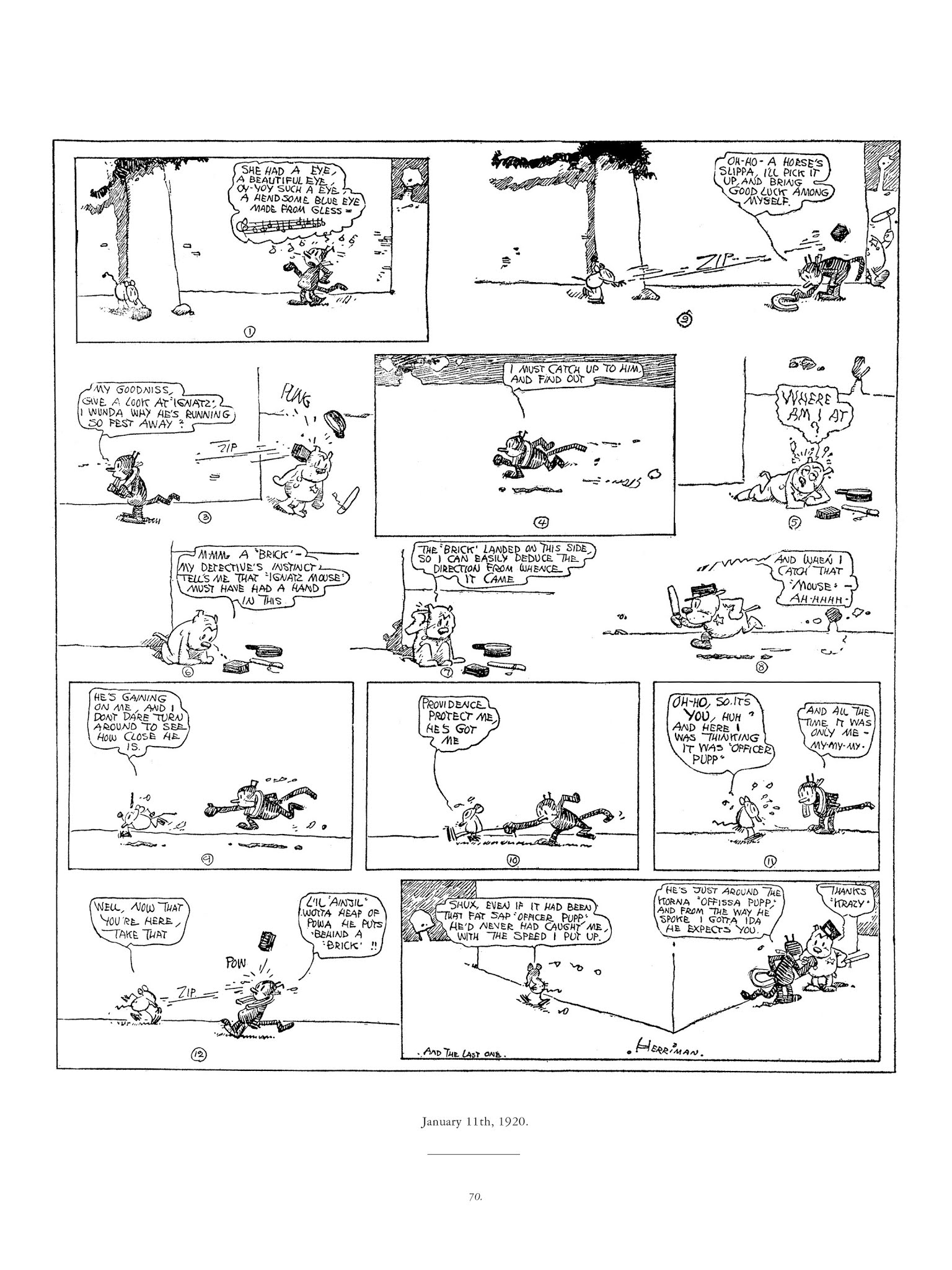 Read online Krazy & Ignatz comic -  Issue # TPB 2 - 70