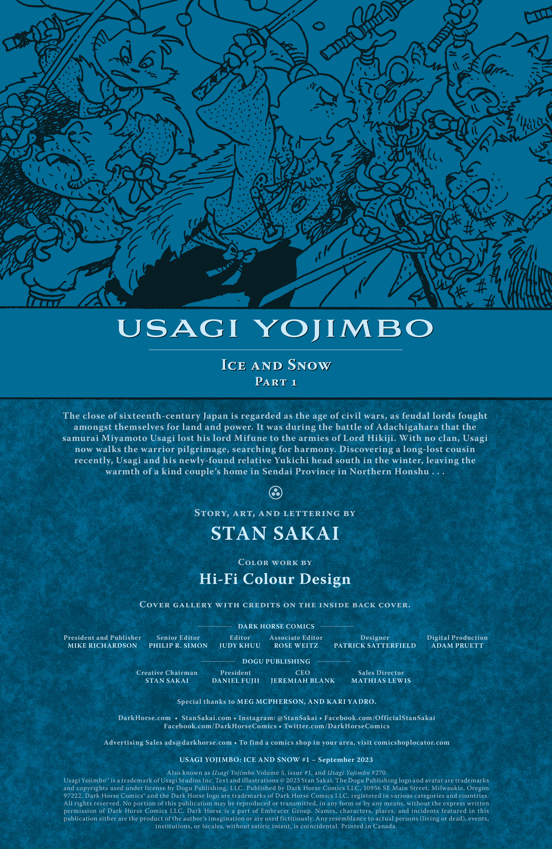 Read online Usagi Yojimbo: Ice and Snow comic -  Issue #1 - 2