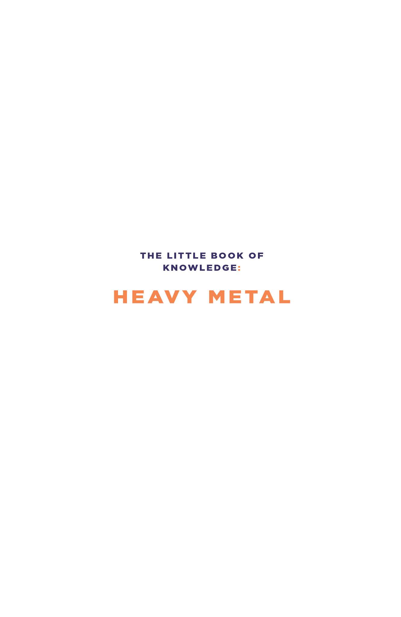 Read online The Little Book of Knowledge: Heavy Metal comic -  Issue # TPB - 3
