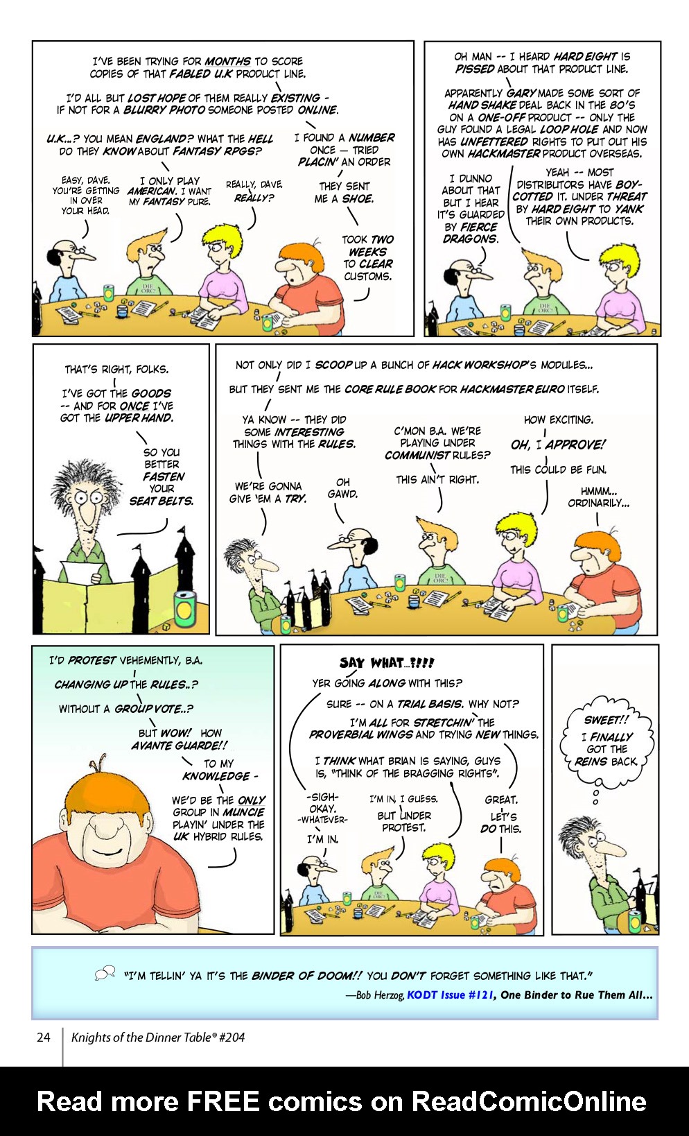 Read online Knights of the Dinner Table comic -  Issue #204 - 26