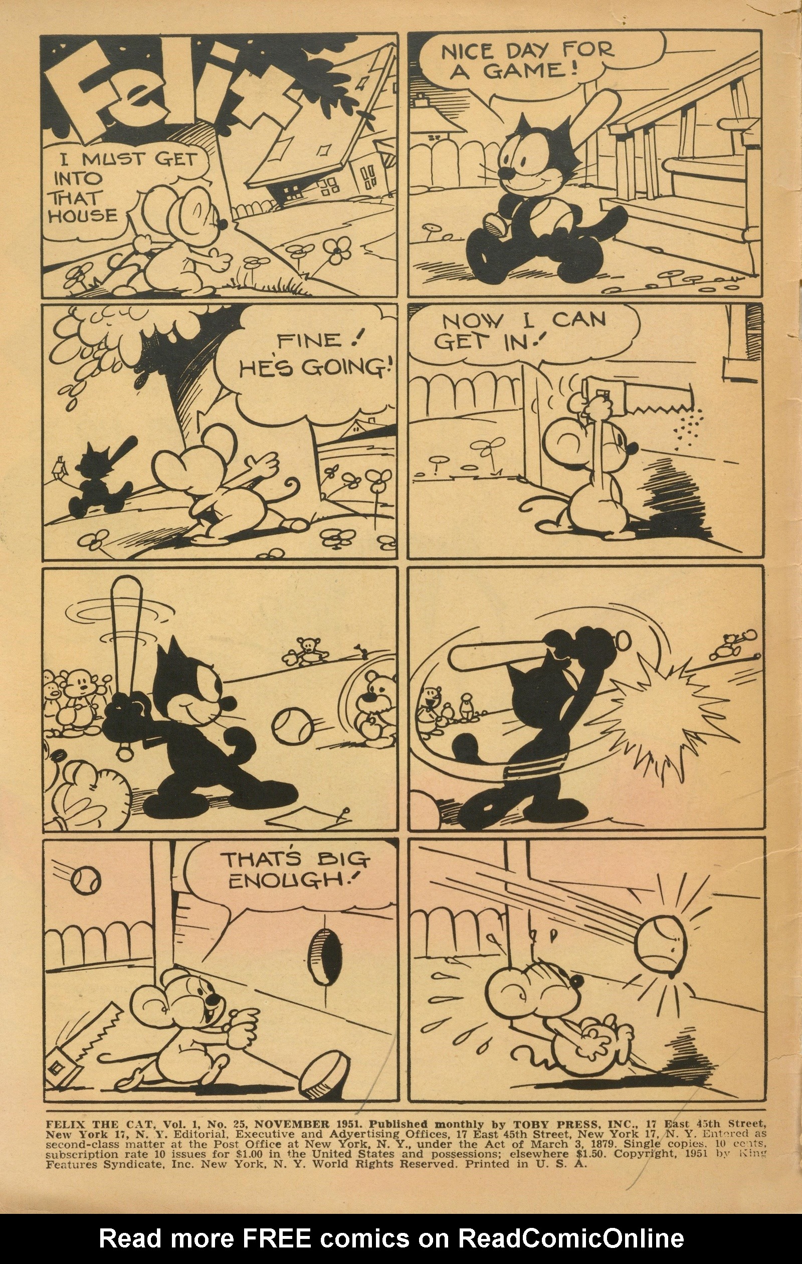 Read online Felix the Cat (1951) comic -  Issue #25 - 2