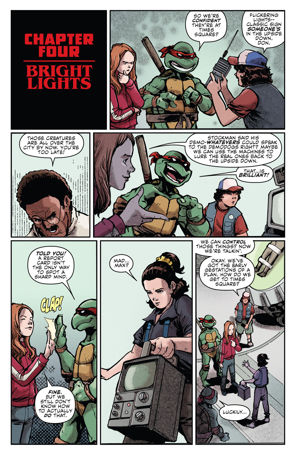 Read online Teenage Mutant Ninja Turtles x Stranger Things comic -  Issue #4 - 4