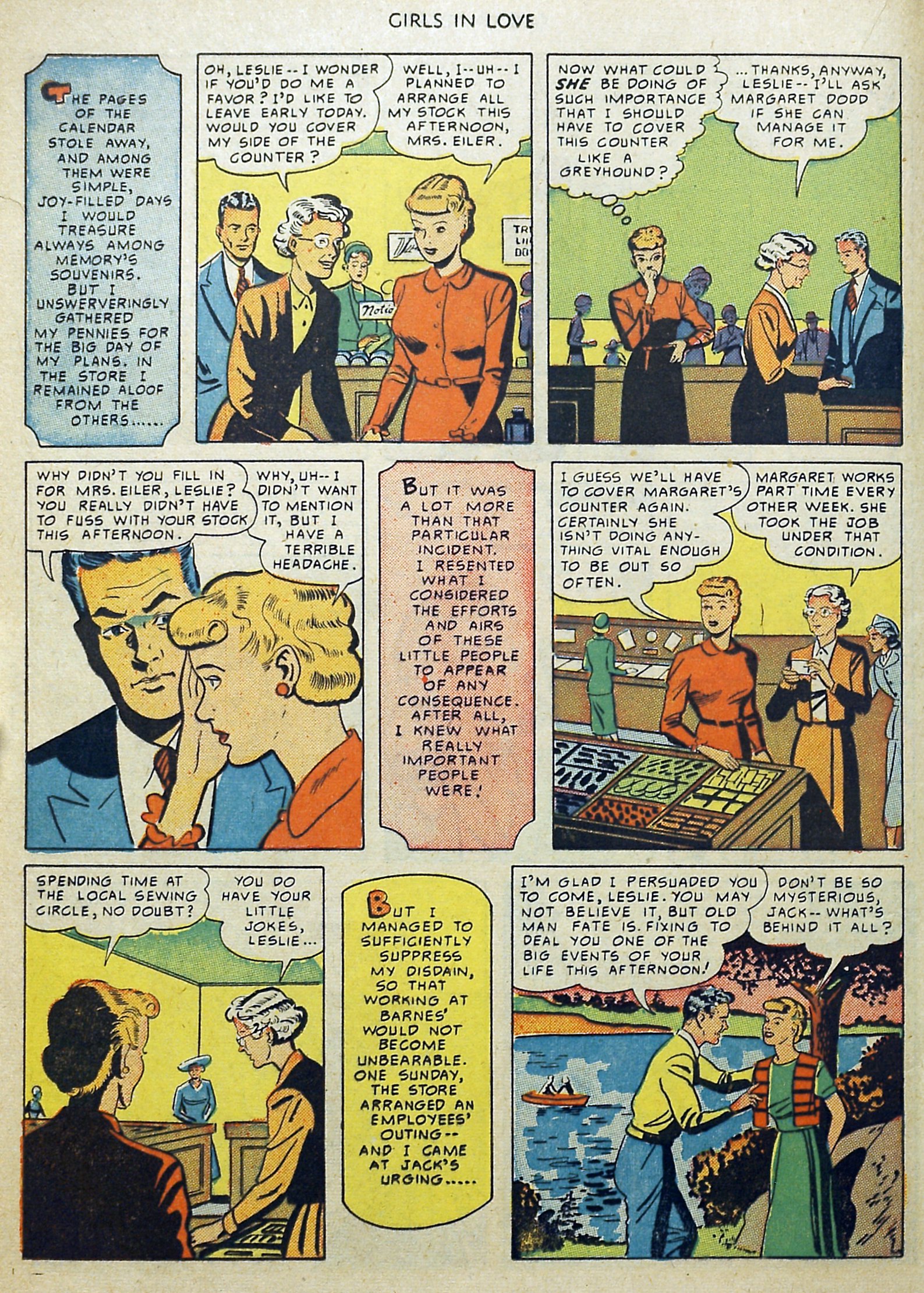 Read online Girls in Love (1950) comic -  Issue #1 - 20