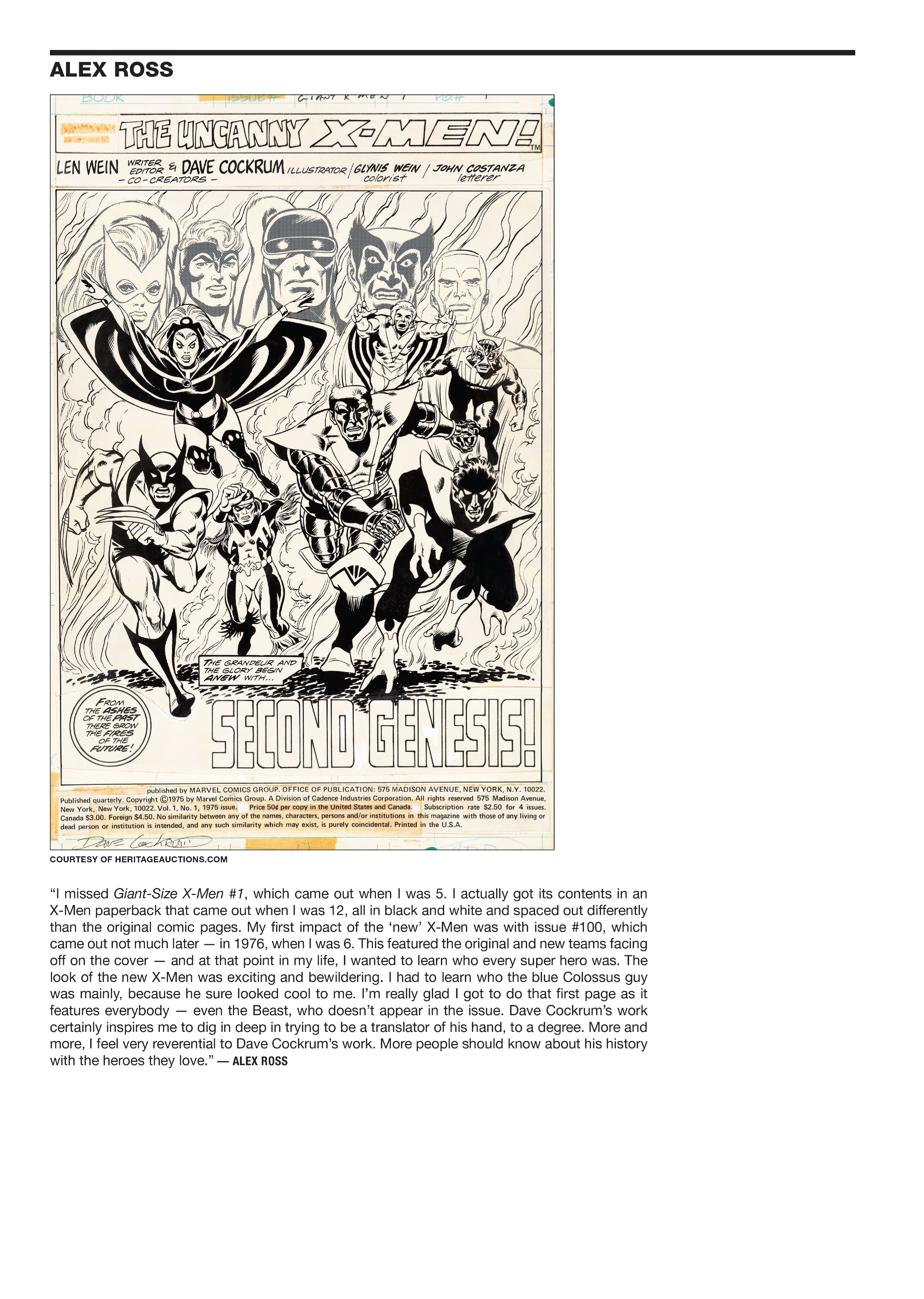 Read online Giant-Size X-Men: Tribute To Wein & Cockrum Gallery Edition comic -  Issue # TPB (Part 1) - 93