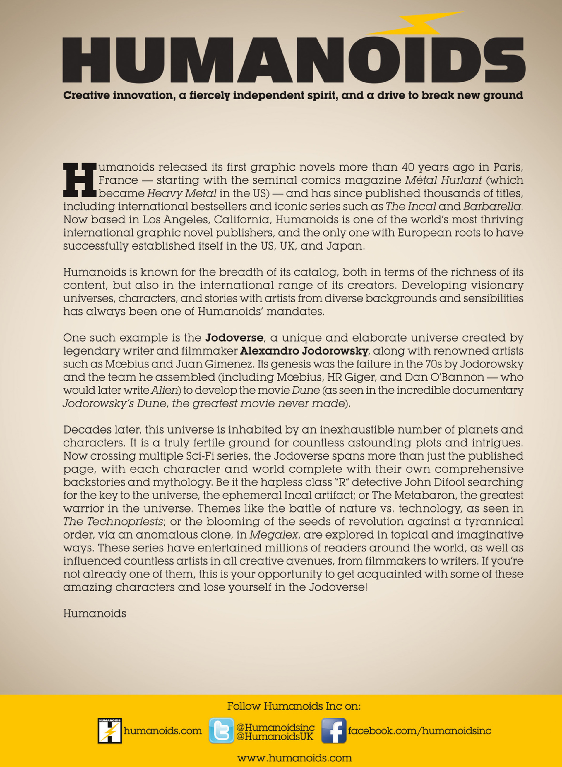 Read online Humanoids Presents: The Jodoverse comic -  Issue # TPB - 2