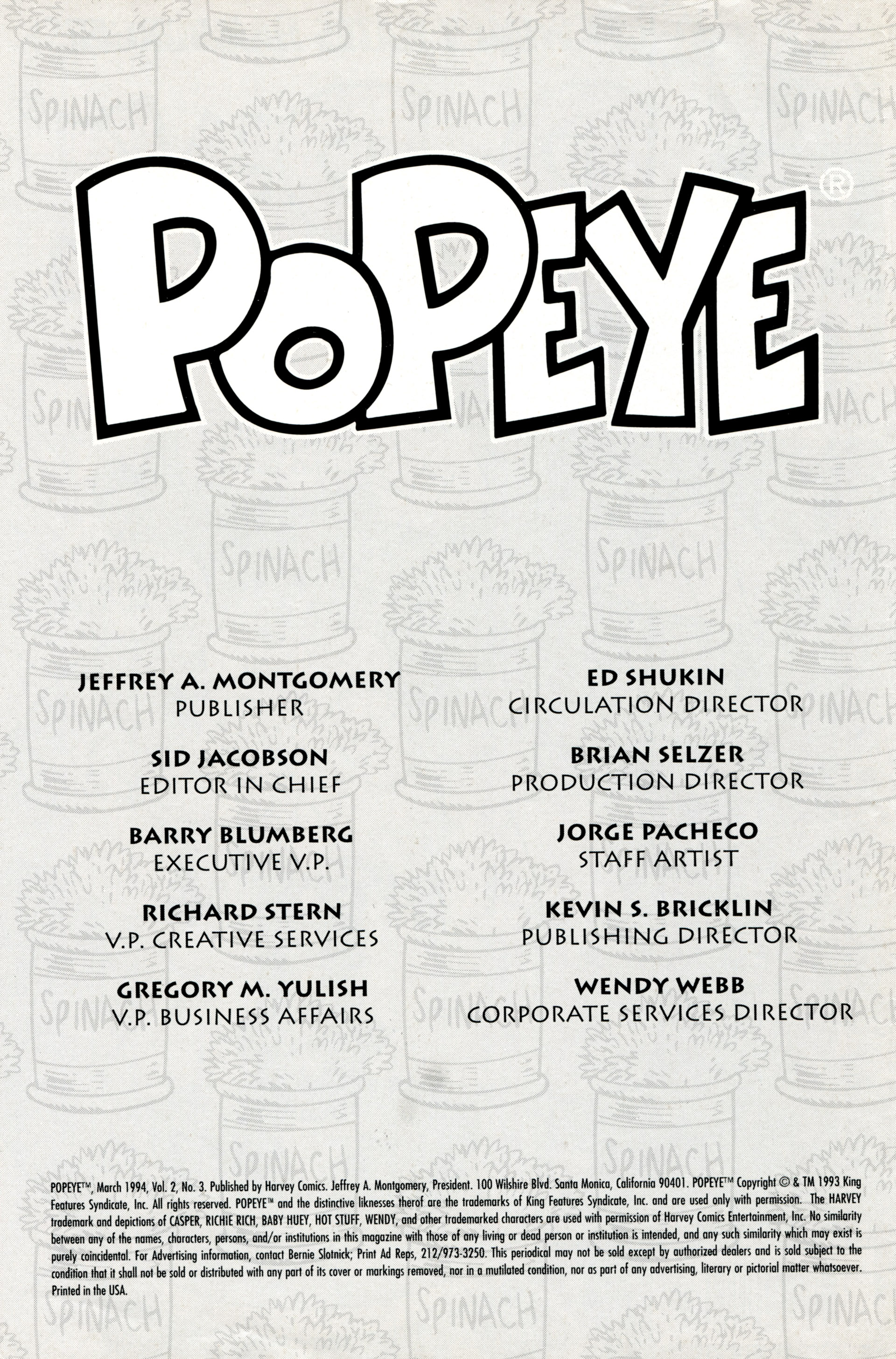 Read online Popeye (1993) comic -  Issue #3 - 2