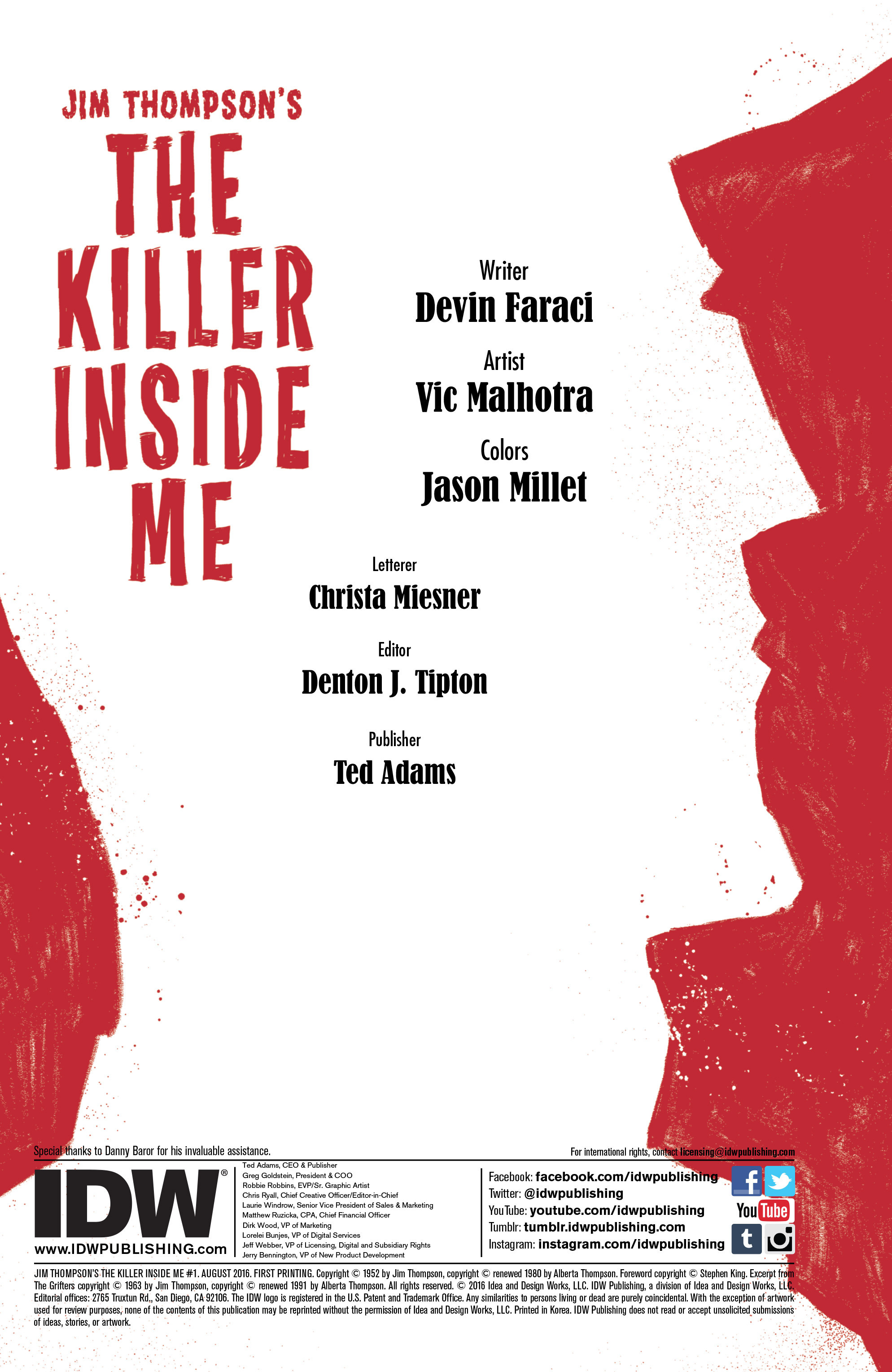 Read online Jim Thompson's The Killer Inside Me comic -  Issue #1 - 2