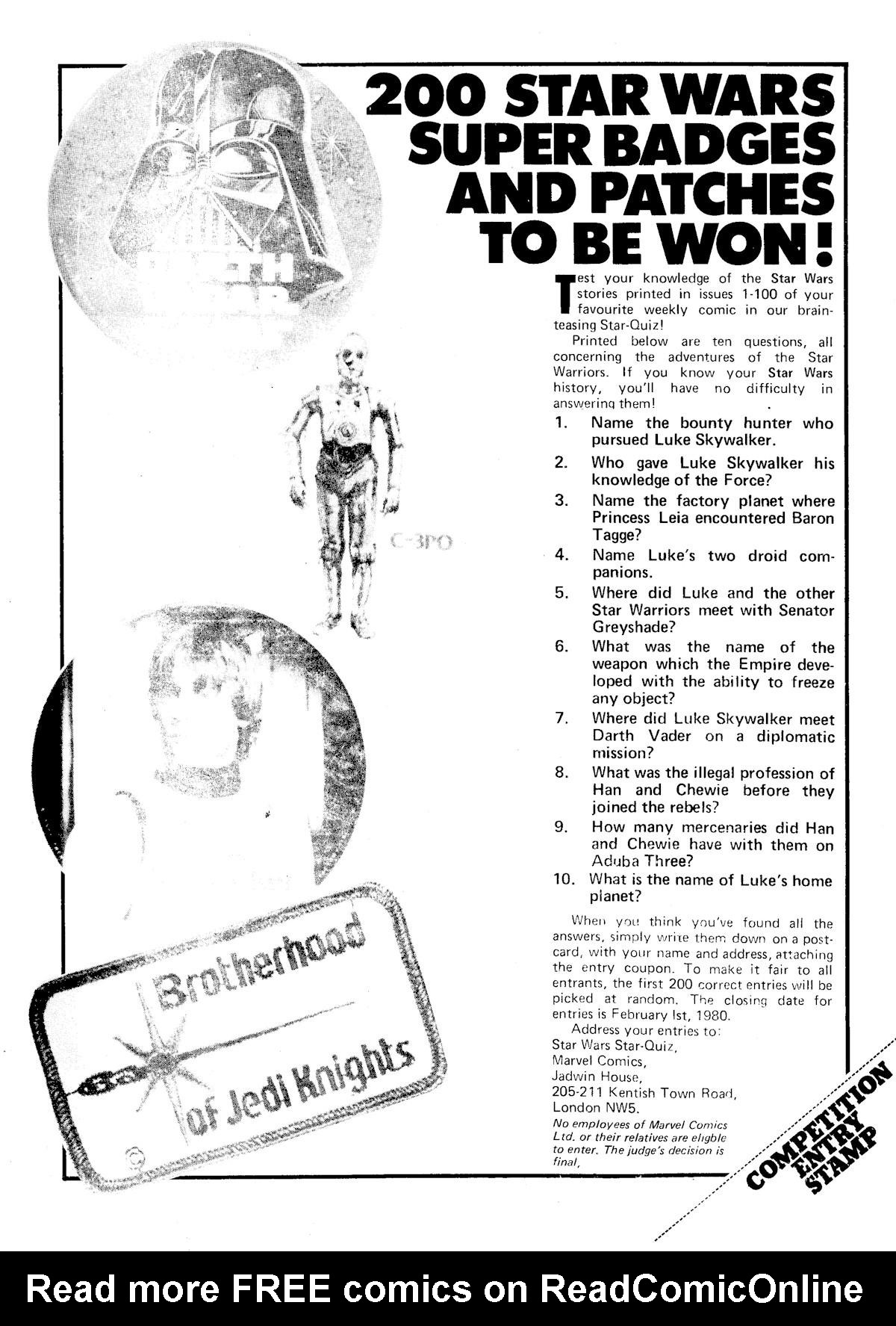 Read online Star Wars Weekly comic -  Issue #100 - 11