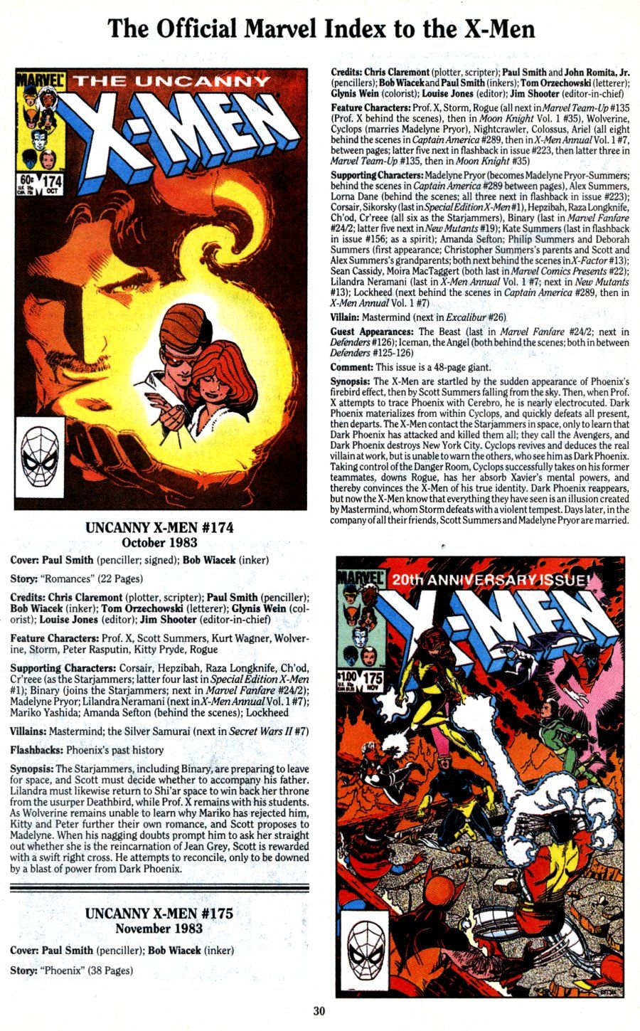 Read online The Official Marvel Index To The X-Men (1994) comic -  Issue #3 - 32