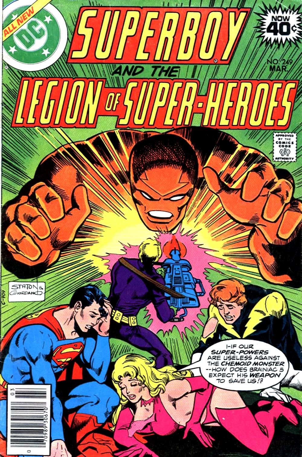 Read online Superboy and the Legion of Super-Heroes (1977) comic -  Issue #249 - 1