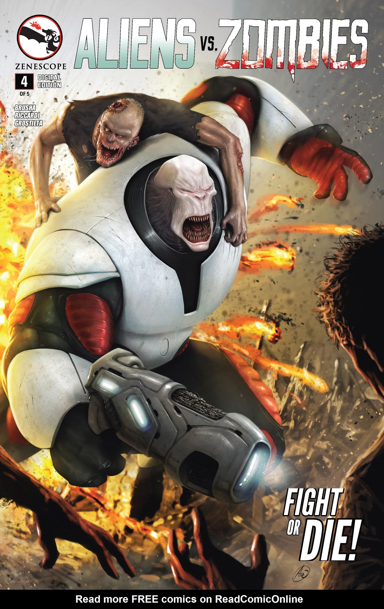 Read online Aliens vs. Zombies comic -  Issue #4 - 1