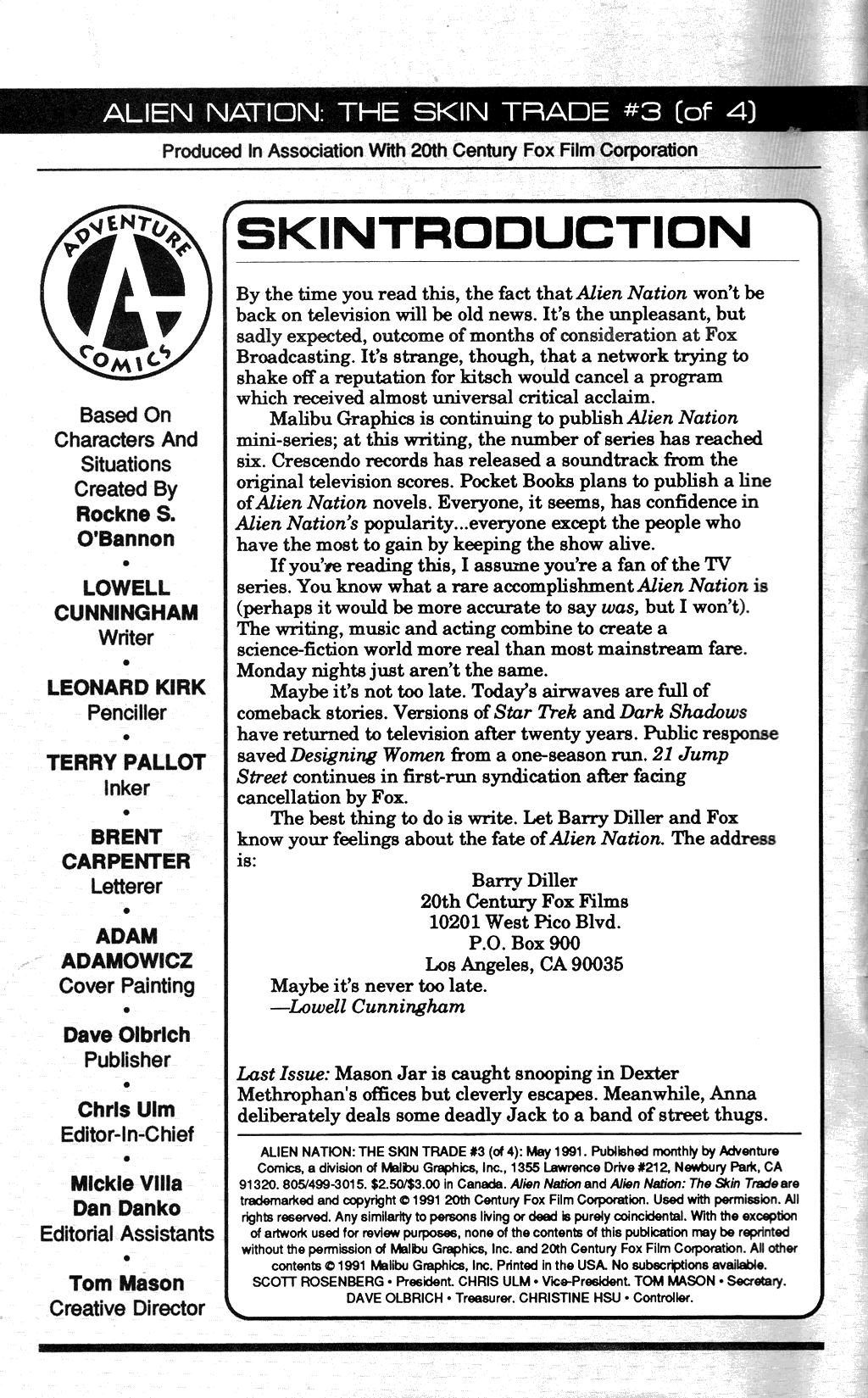 Read online Alien Nation: The Skin Trade comic -  Issue #3 - 1