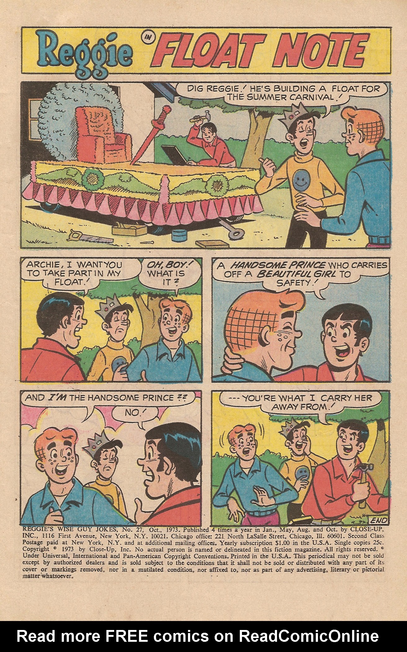 Read online Reggie's Wise Guy Jokes comic -  Issue #27 - 3