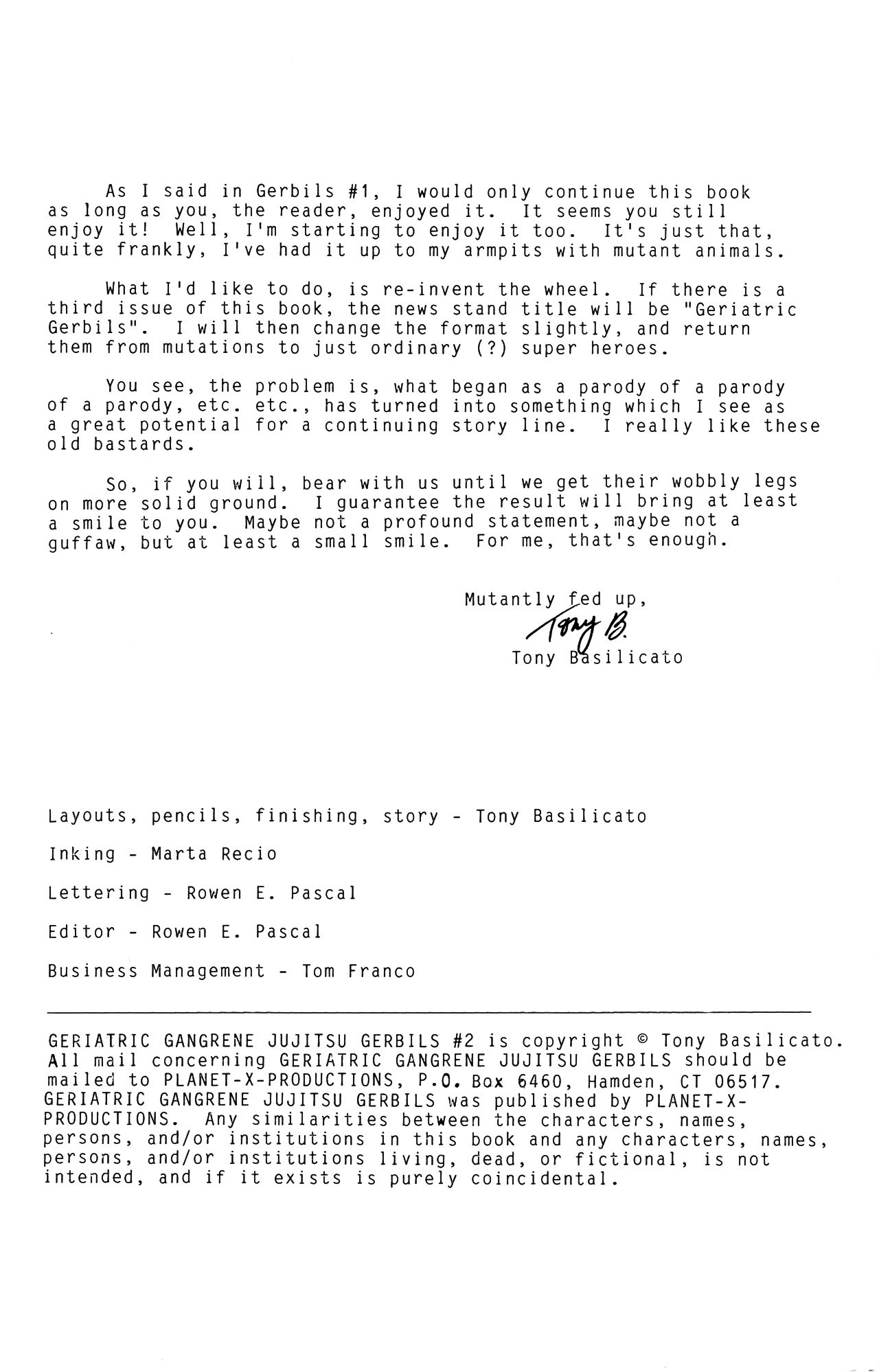 Read online Geriatric Gangrene Jujitsu Gerbils comic -  Issue #2 - 3