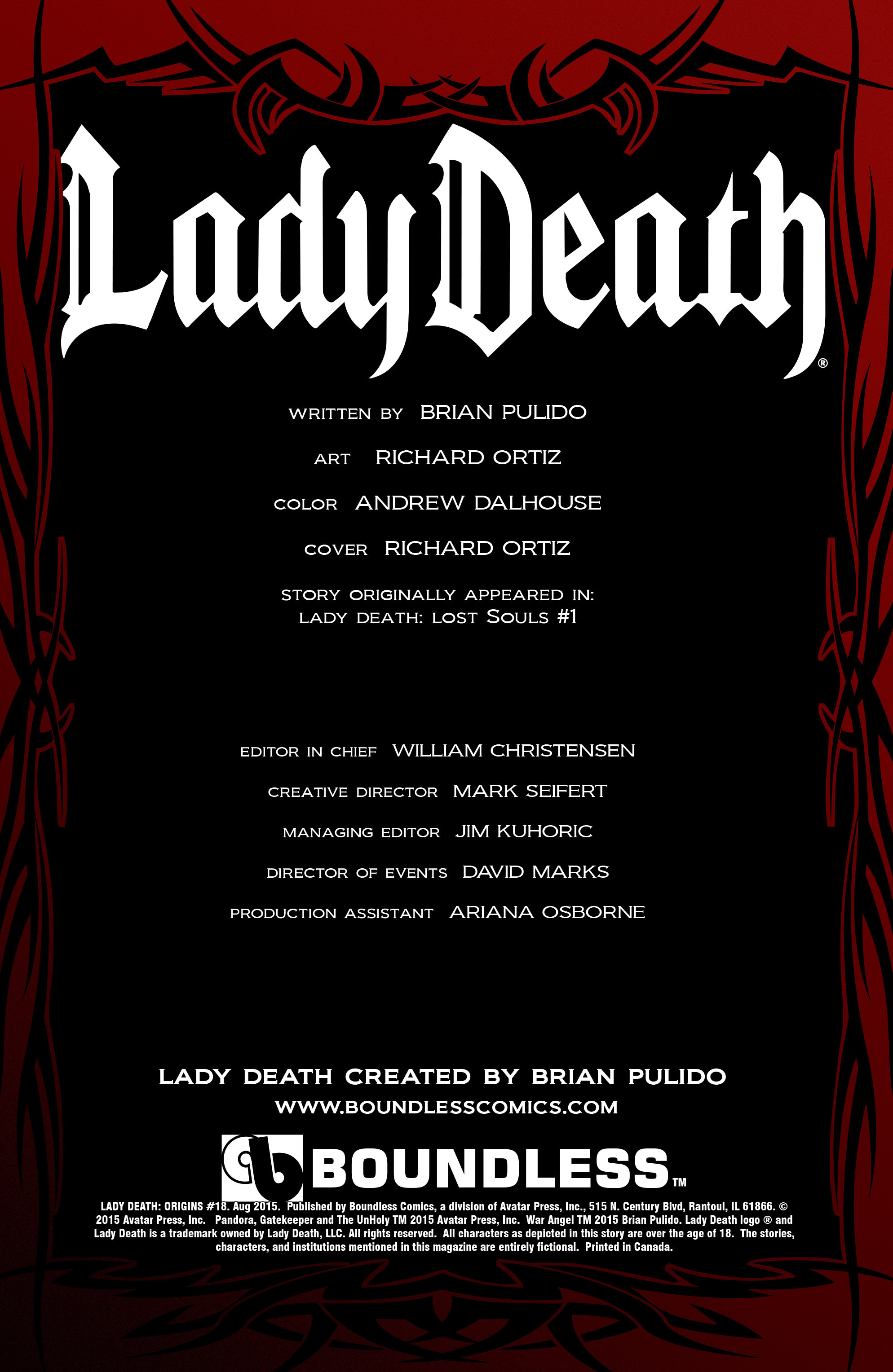 Read online Lady Death Origins comic -  Issue #18 - 2