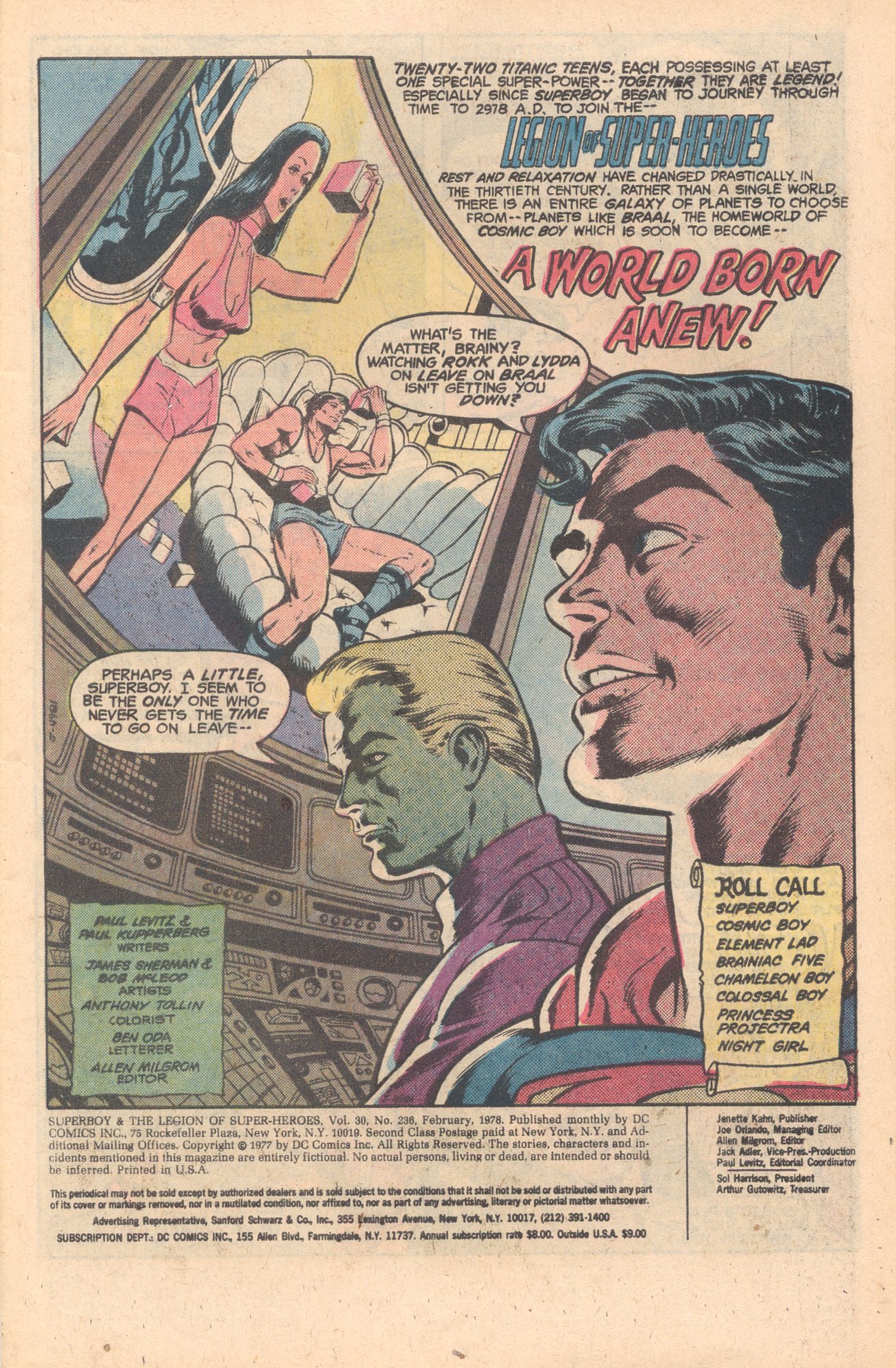 Read online Superboy and the Legion of Super-Heroes (1977) comic -  Issue #236 - 2