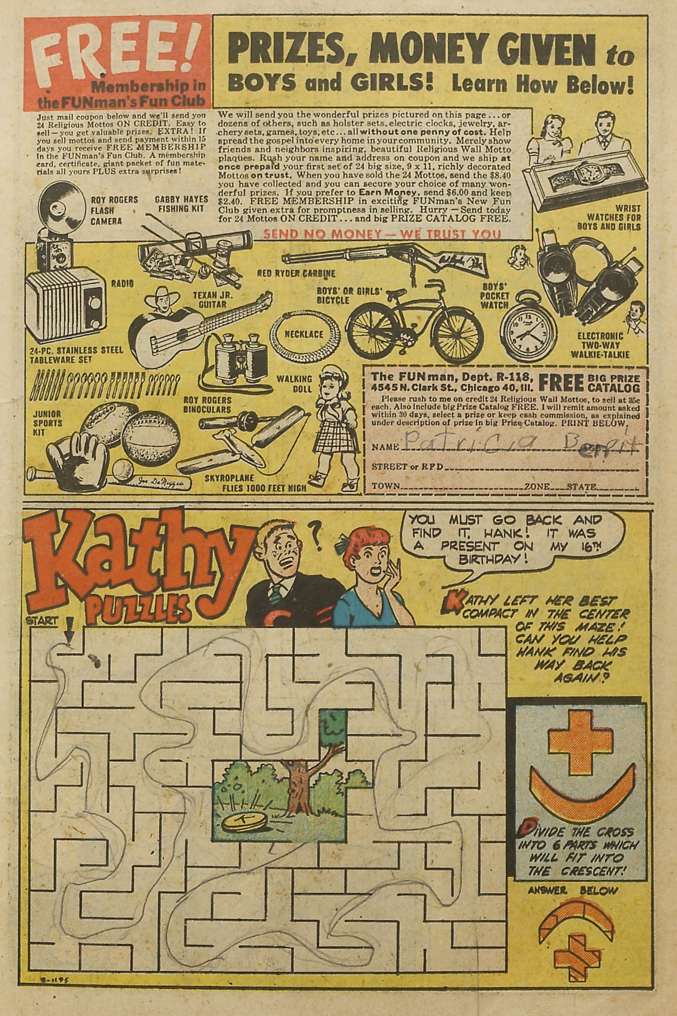 Read online Kathy (1949) comic -  Issue #15 - 11