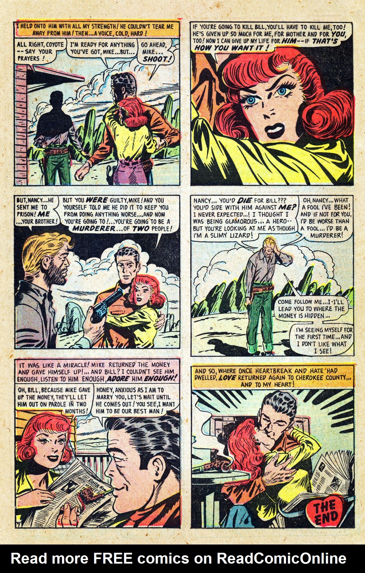 Read online Cowboy Romances comic -  Issue #1 - 32