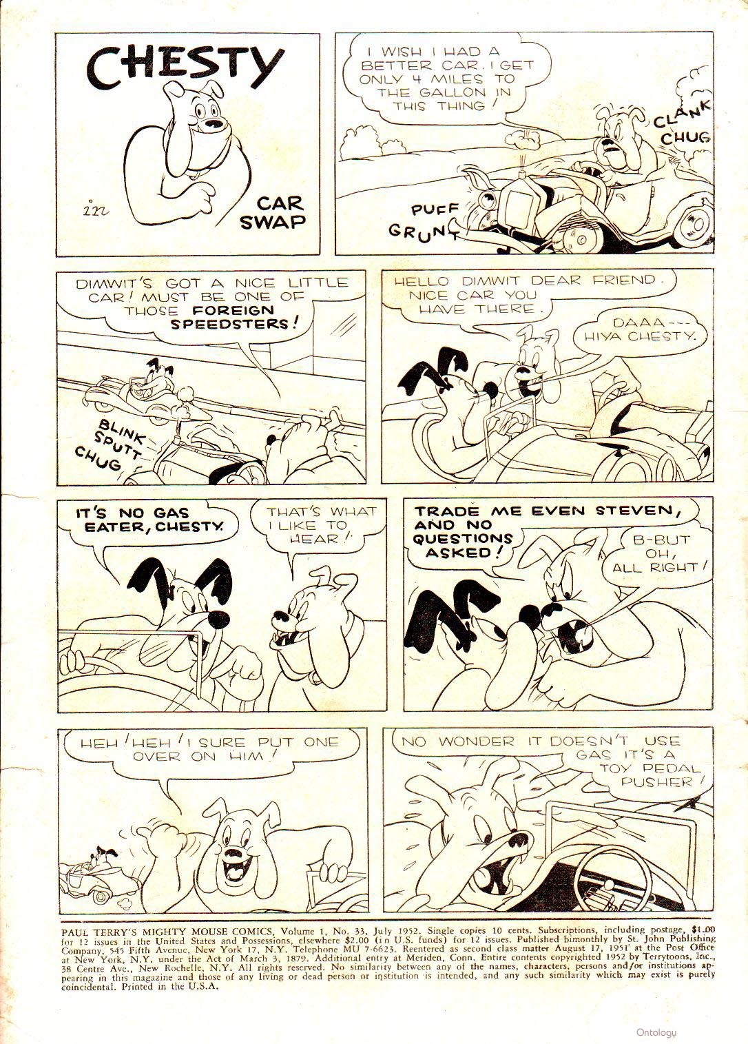 Read online Paul Terry's Mighty Mouse Comics comic -  Issue #33 - 2