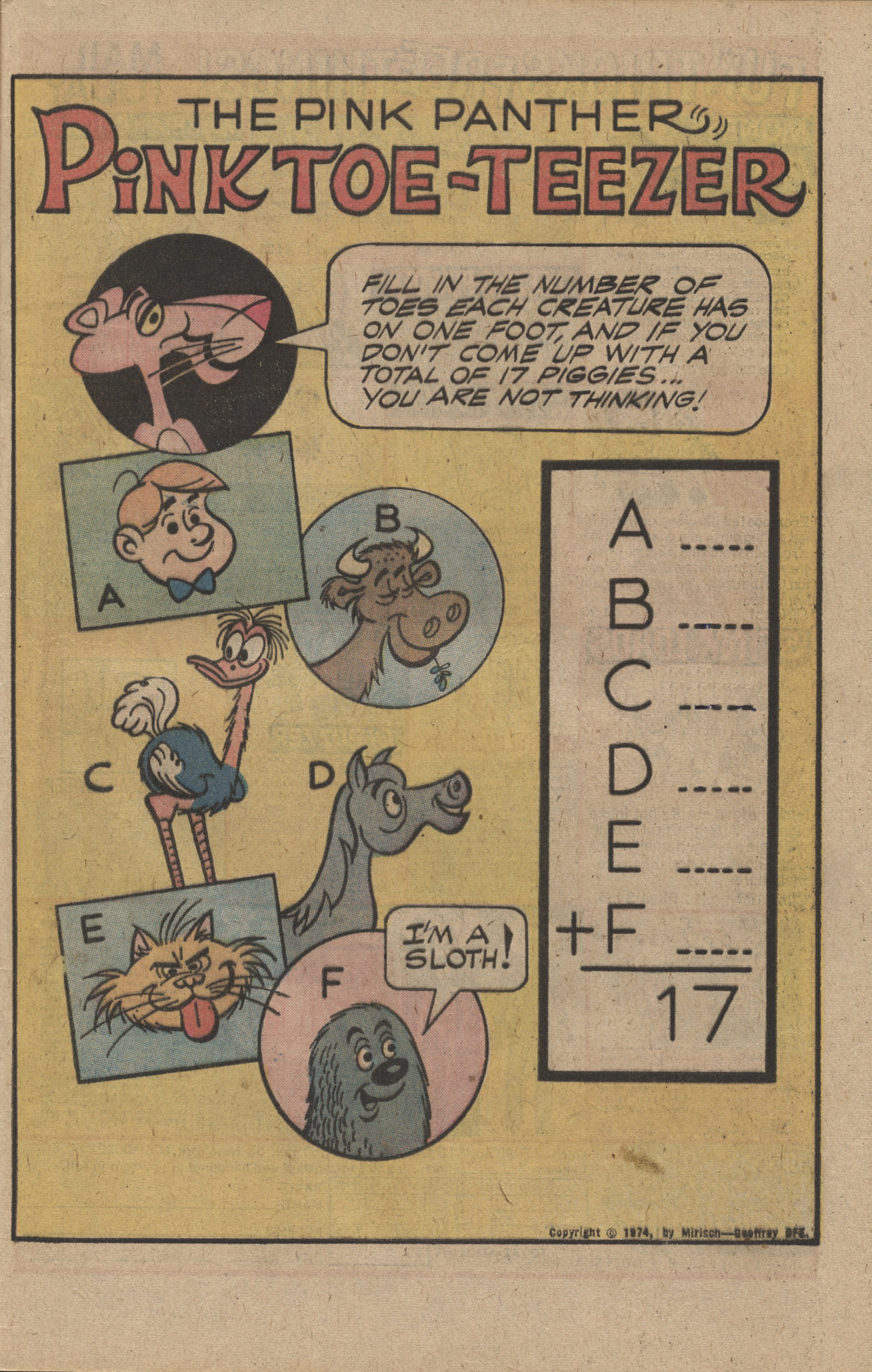 Read online The Pink Panther (1971) comic -  Issue #36 - 33