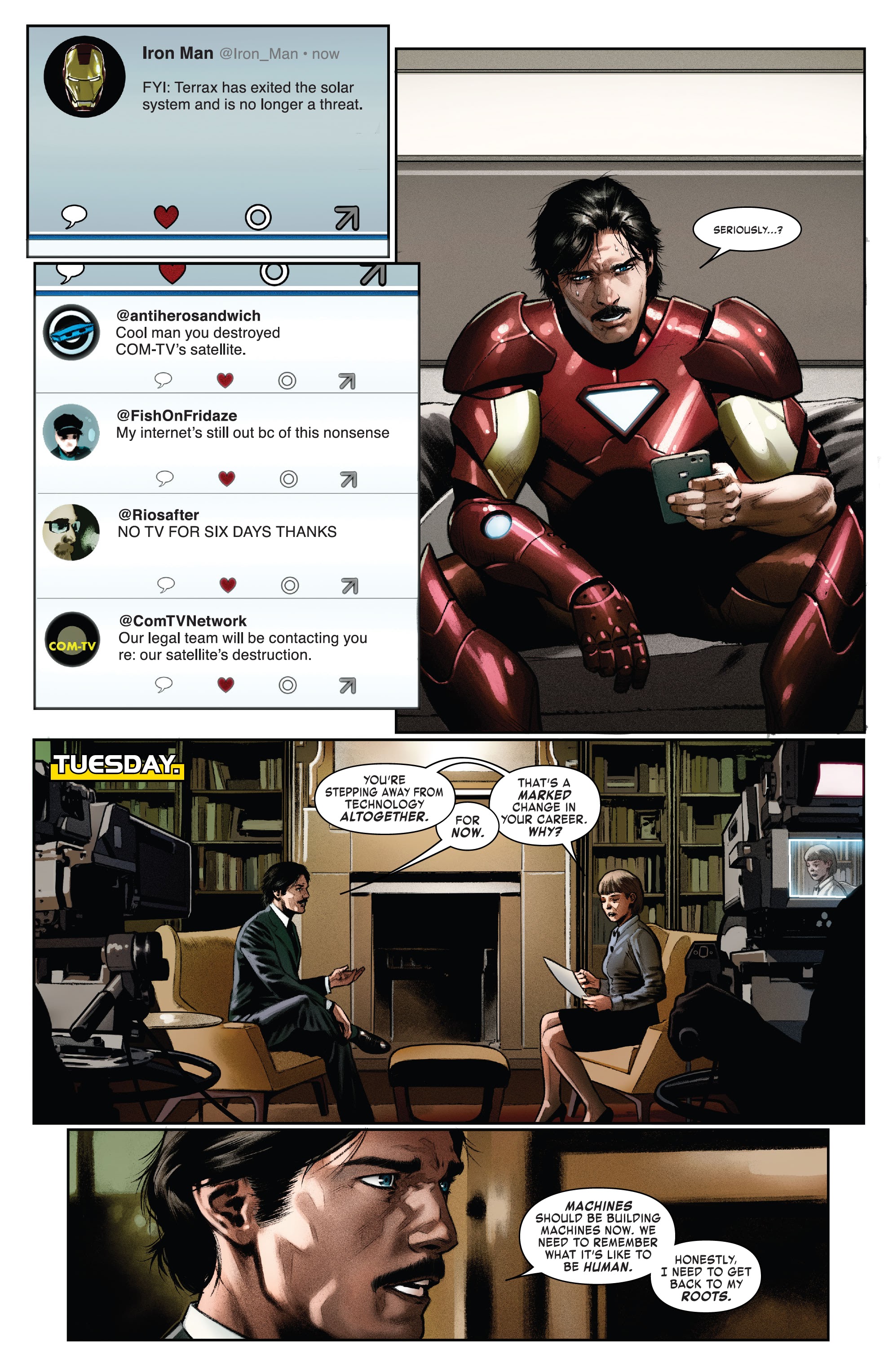 Read online Iron Man (2020) comic -  Issue #1 - 6