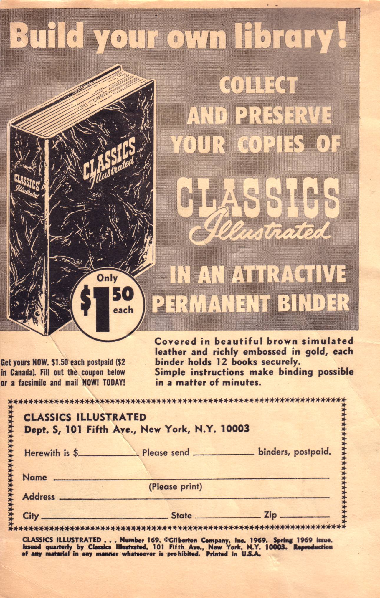Read online Classics Illustrated comic -  Issue #169 - 2
