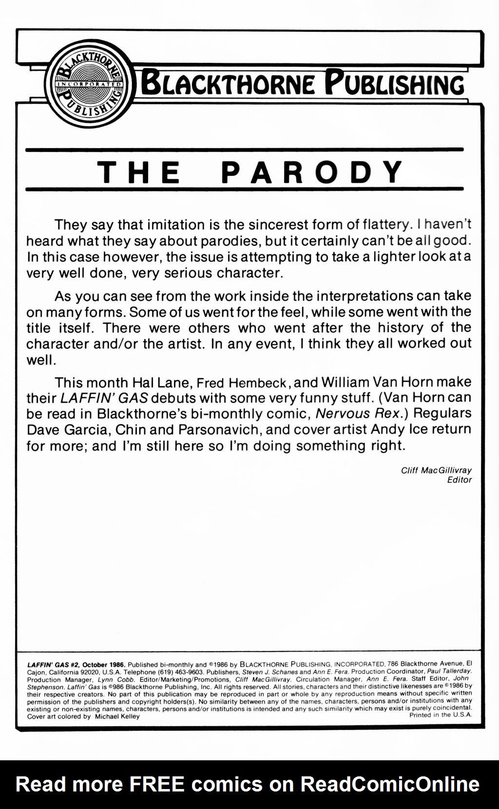 Read online Laffin' Gas comic -  Issue #2 - 2