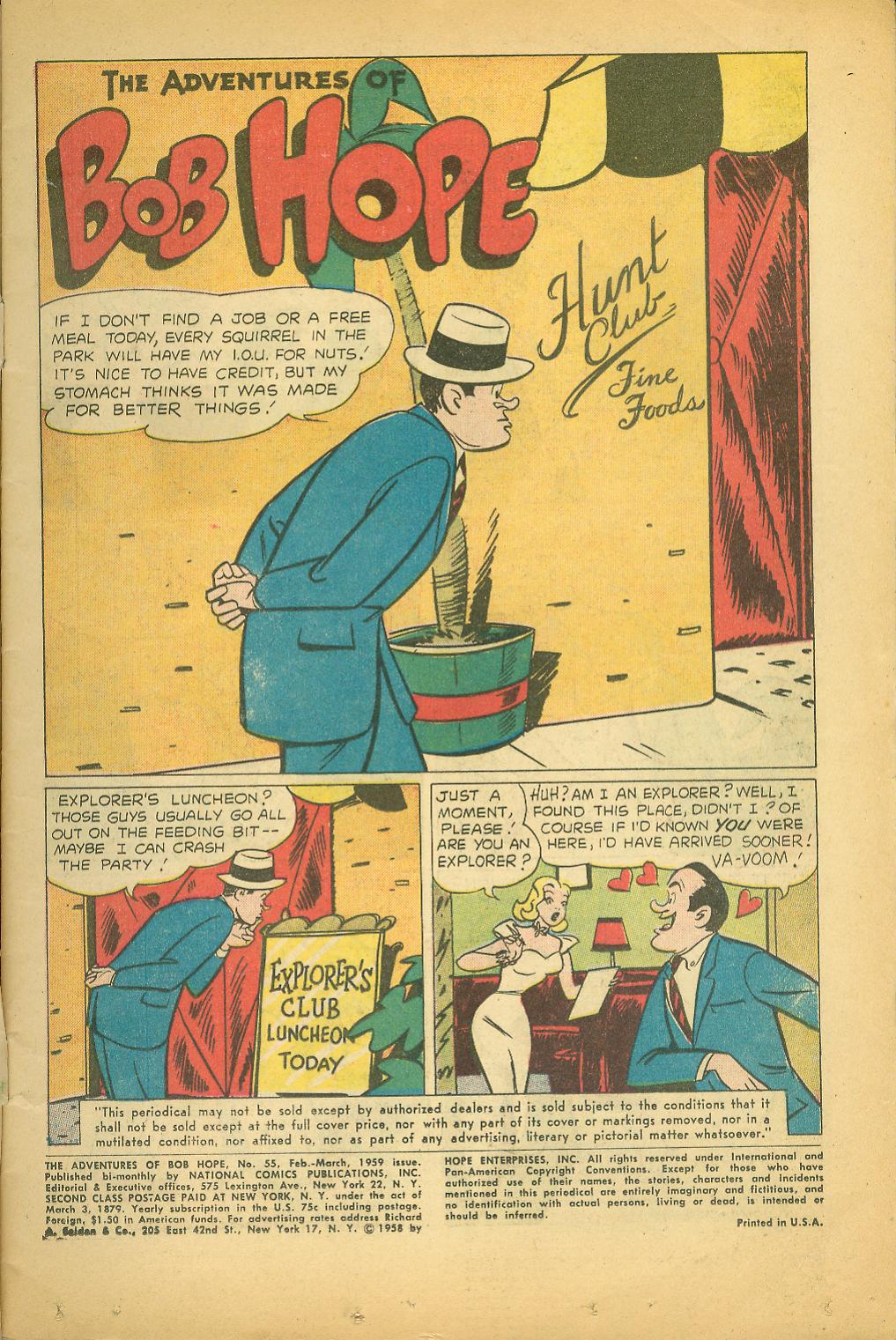 Read online The Adventures of Bob Hope comic -  Issue #55 - 3