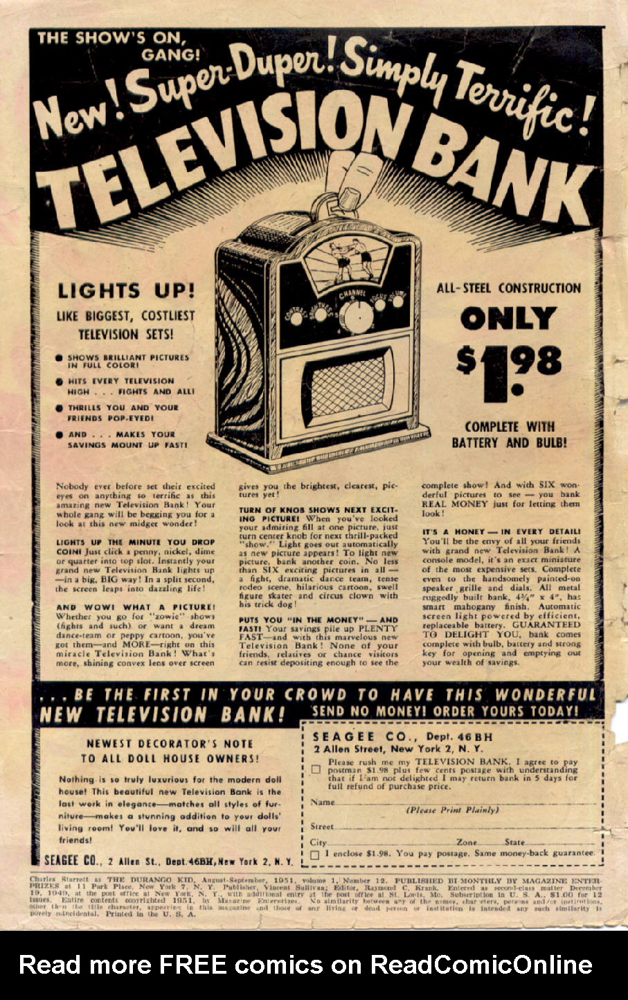 Read online Charles Starrett as The Durango Kid comic -  Issue #12 - 2