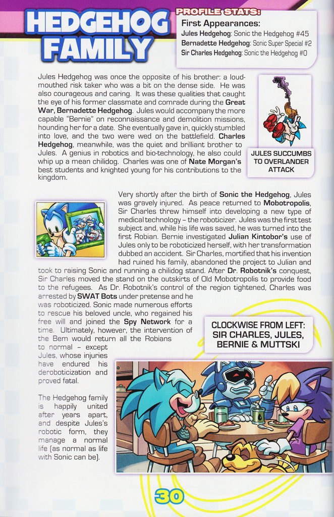 Read online Sonic the Hedgehog: The Complete Sonic Comic Encyclopedia comic -  Issue # TPB - 32