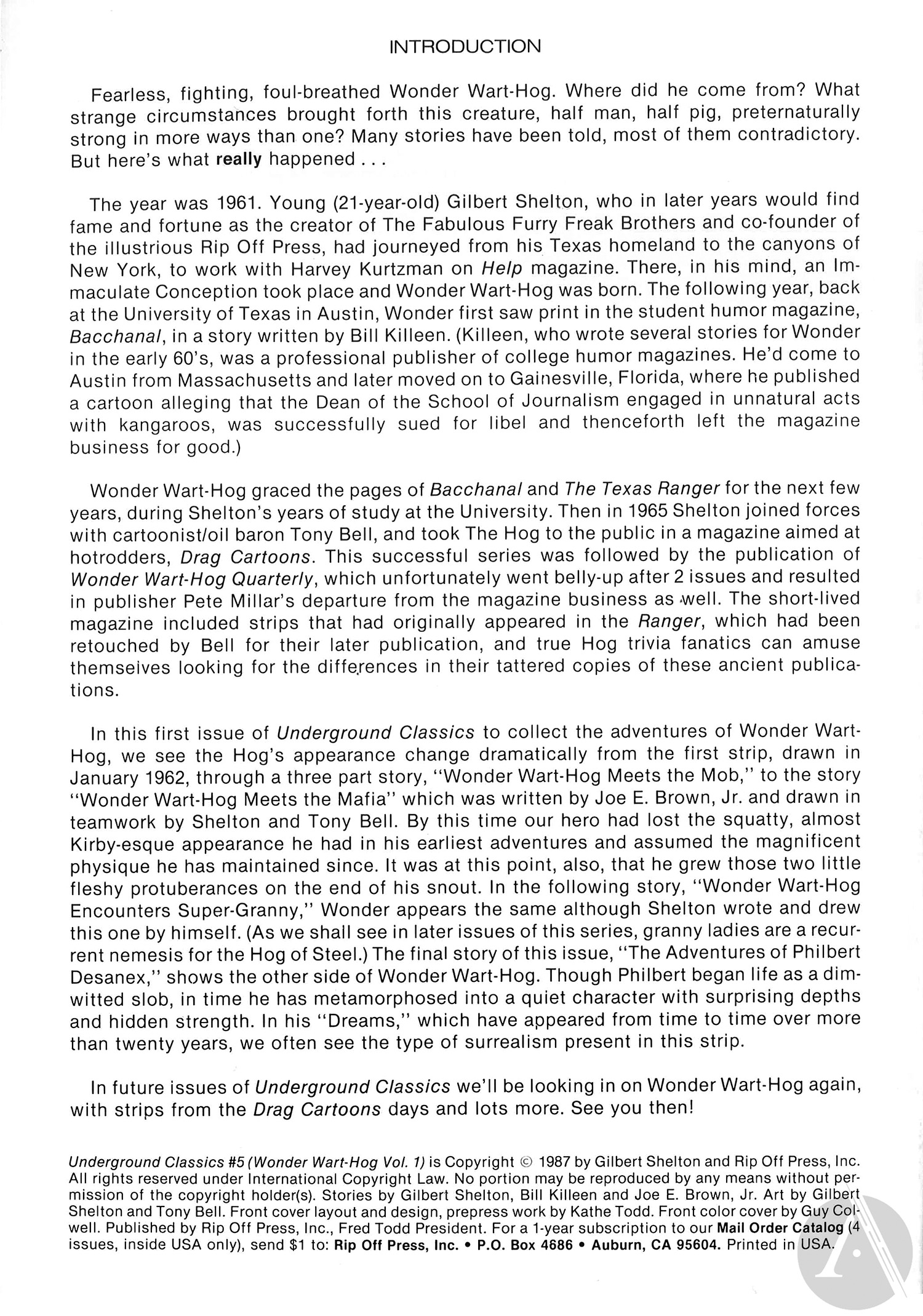 Read online Underground Classics comic -  Issue #5 - 2