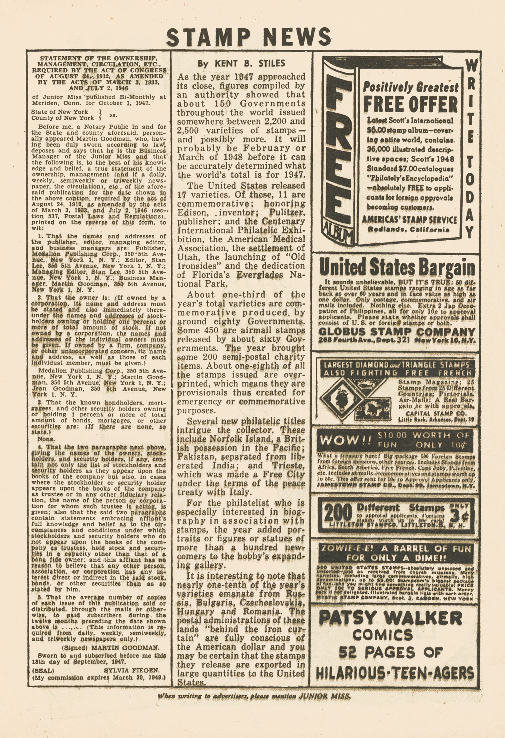 Read online Junior Miss (1947) comic -  Issue #29 - 31