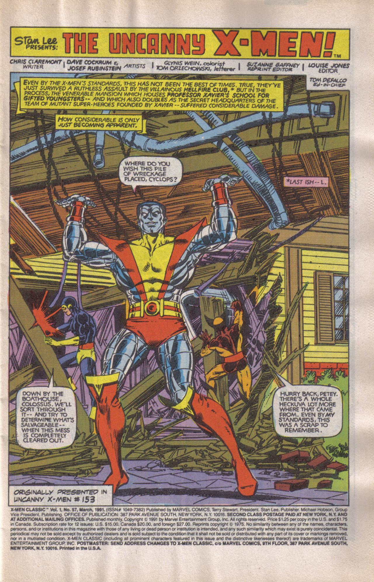 Read online X-Men Classic comic -  Issue #57 - 2