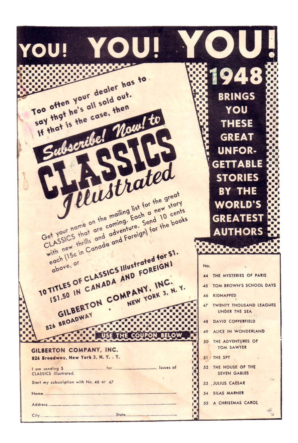 Read online Classics Illustrated comic -  Issue #49 - 51
