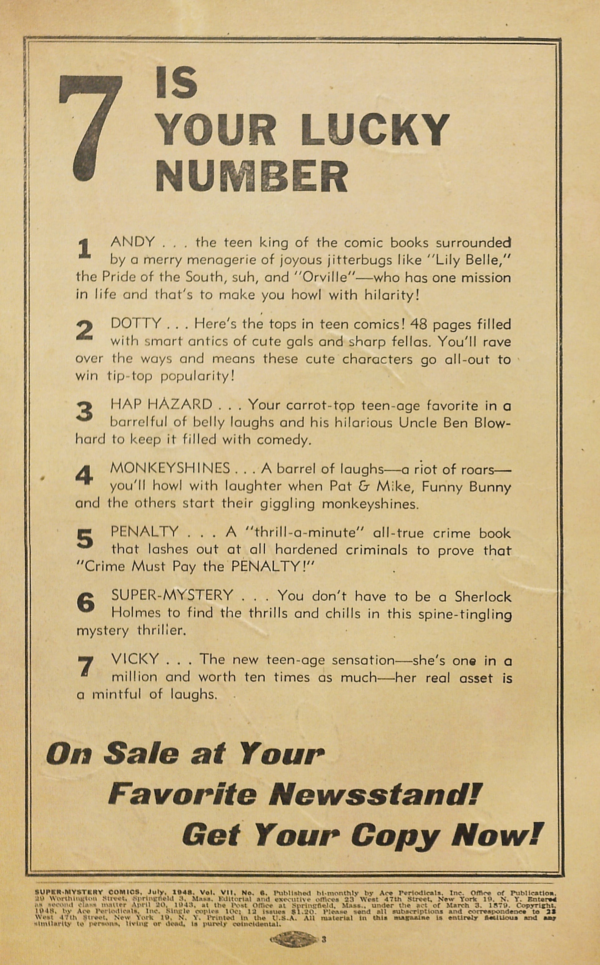 Read online Super-Mystery Comics comic -  Issue #42 - 2