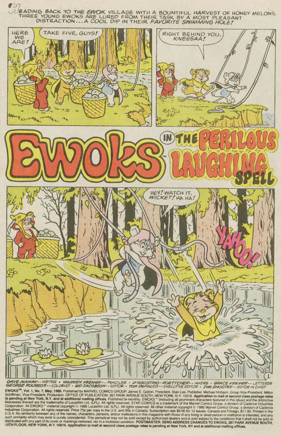 Read online Ewoks (1987) comic -  Issue #7 - 2