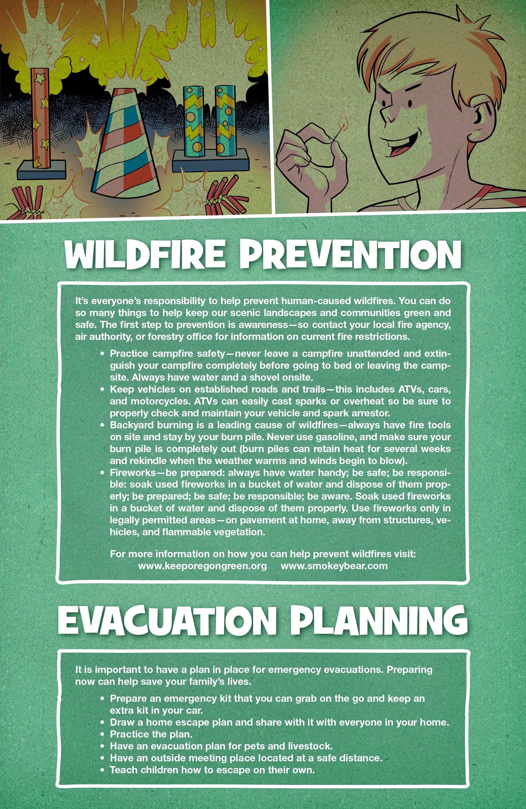 Read online Without Warning! comic -  Issue # Wildfire Safety - 15