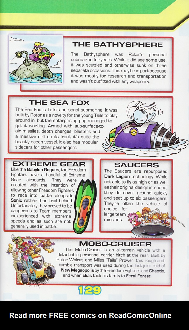 Read online Sonic the Hedgehog: The Complete Sonic Comic Encyclopedia comic -  Issue # TPB - 131