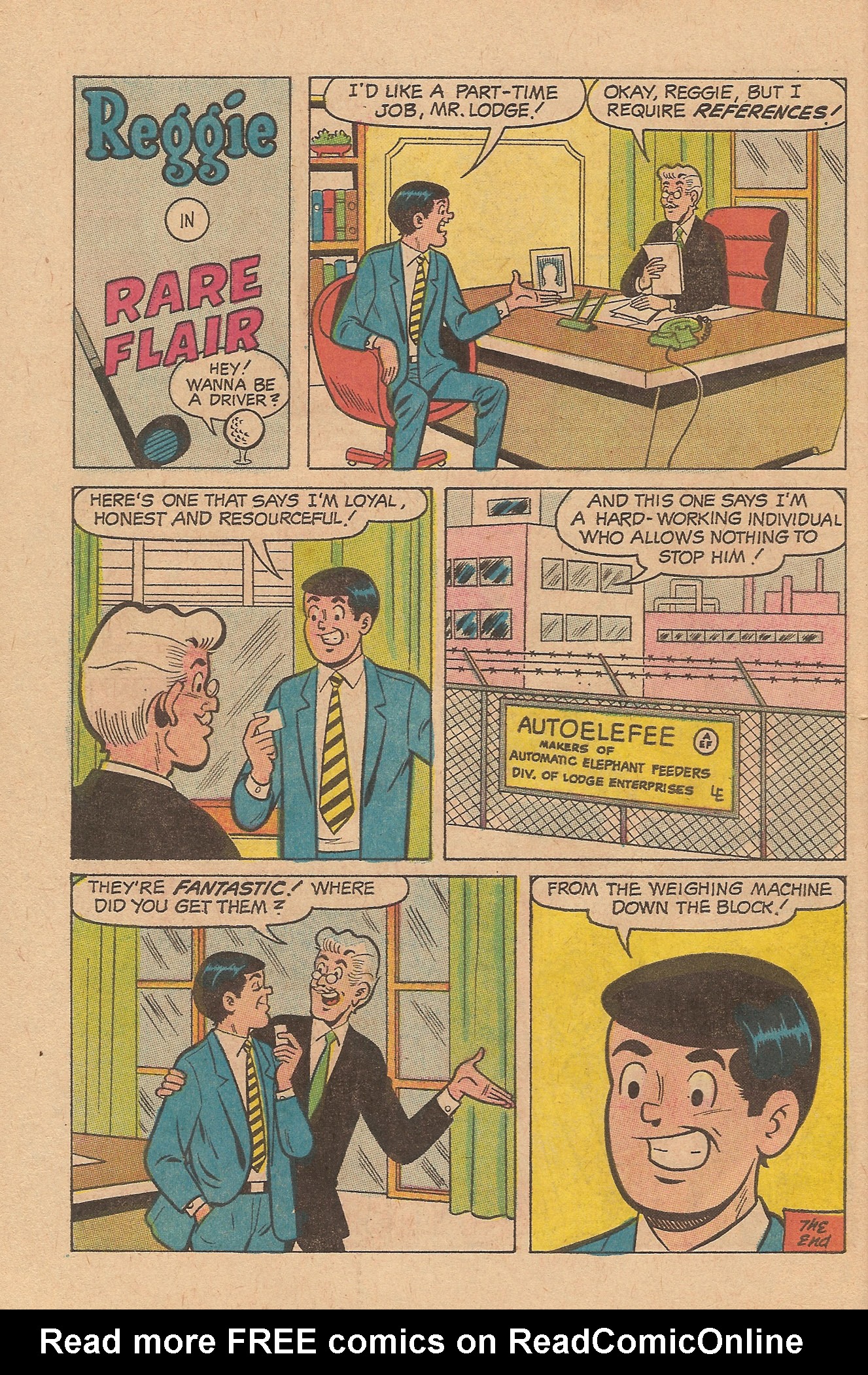 Read online Reggie's Wise Guy Jokes comic -  Issue #4 - 30