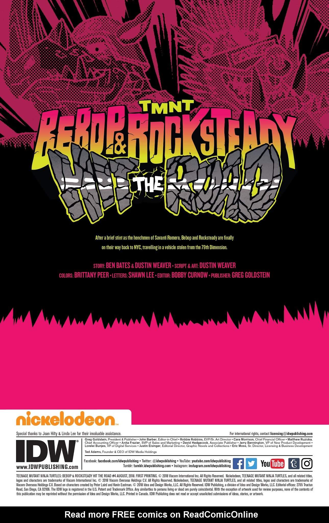 Read online Teenage Mutant Ninja Turtles: Bebop & Rocksteady Hit the Road comic -  Issue #4 - 2