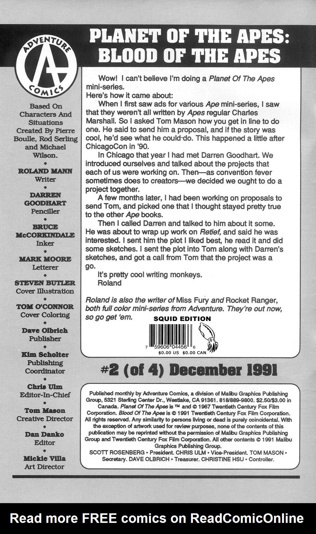 Read online Planet of the Apes: Blood of the Apes comic -  Issue #2 - 2