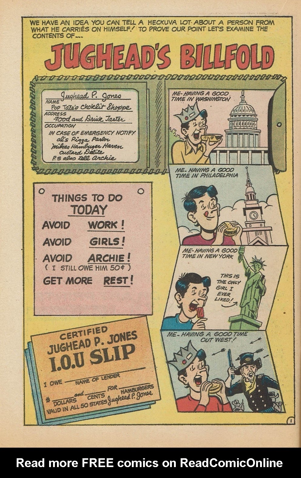 Read online Jughead's Jokes comic -  Issue #33 - 37