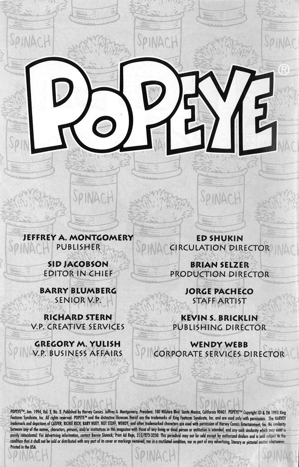 Read online Popeye (1993) comic -  Issue #2 - 2
