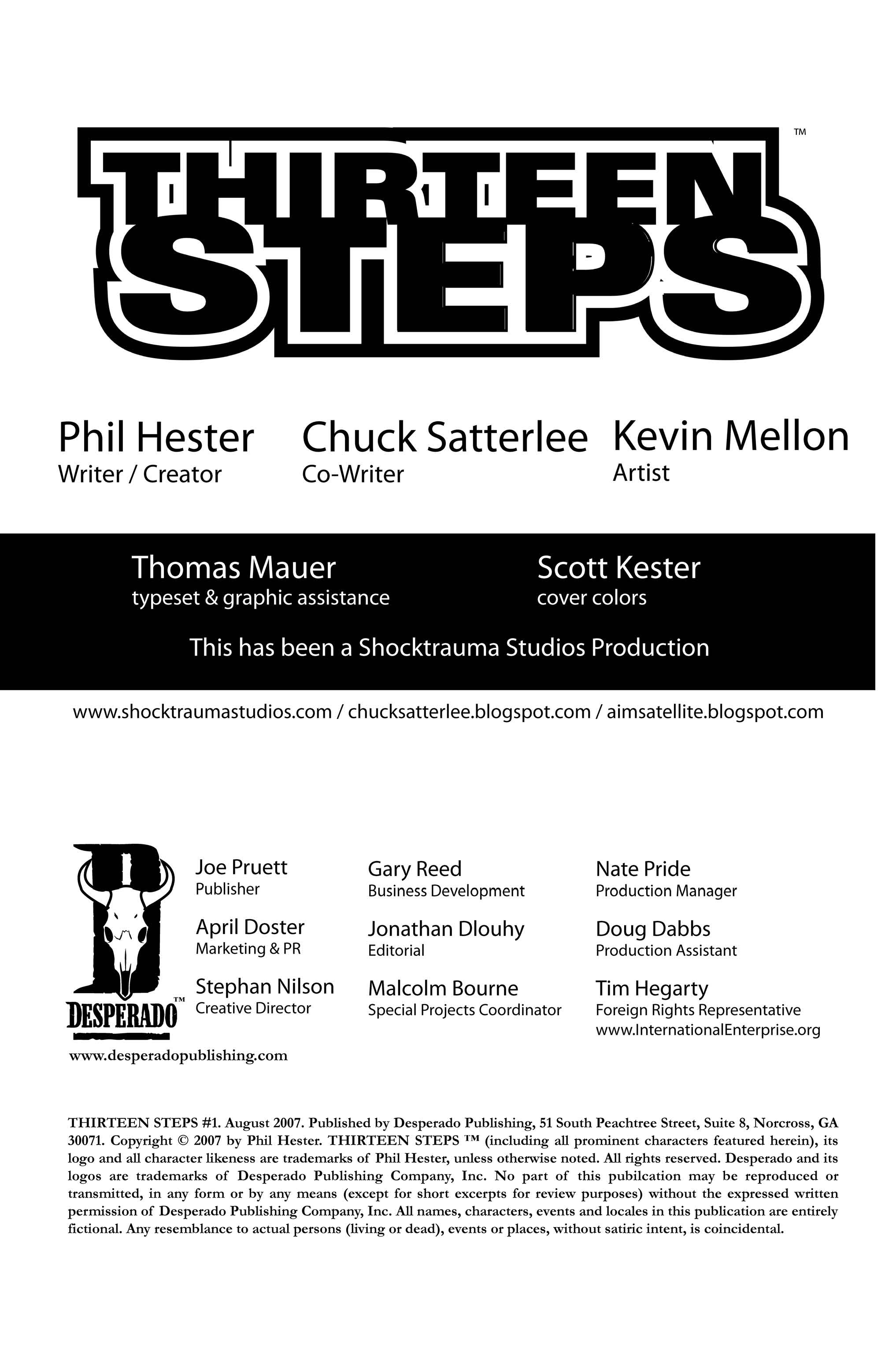 Read online Thirteen Steps comic -  Issue #1 - 2