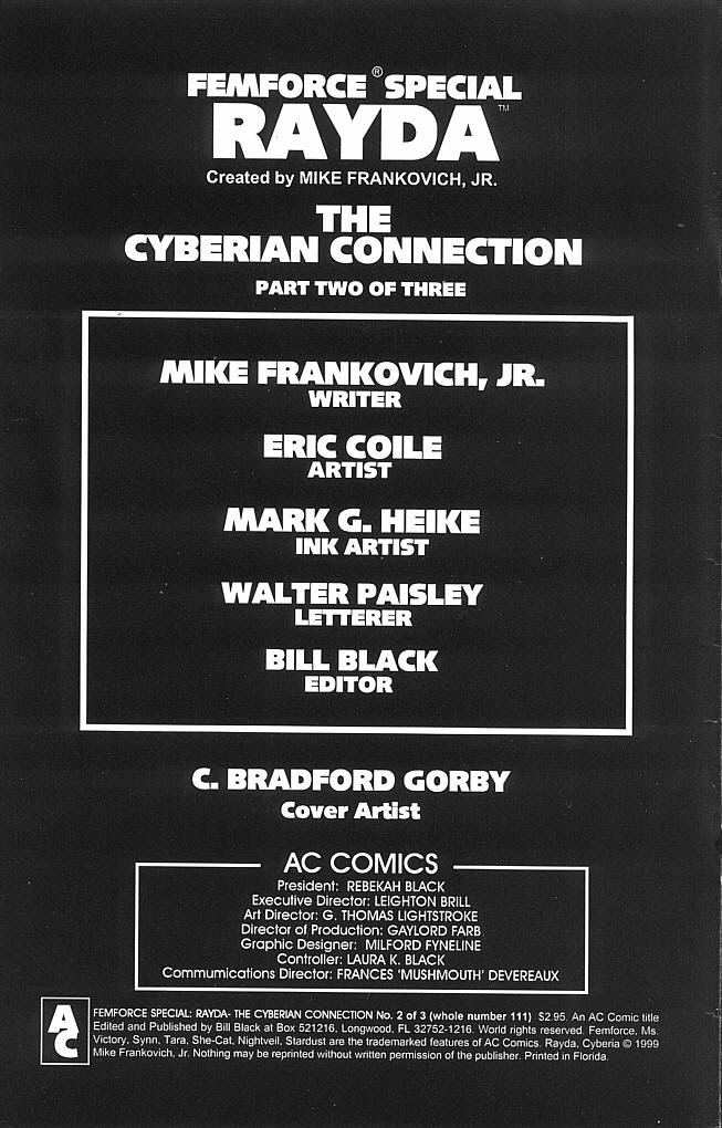 Read online FemForce Special: Rayda The Cyberian Connection comic -  Issue #2 - 2