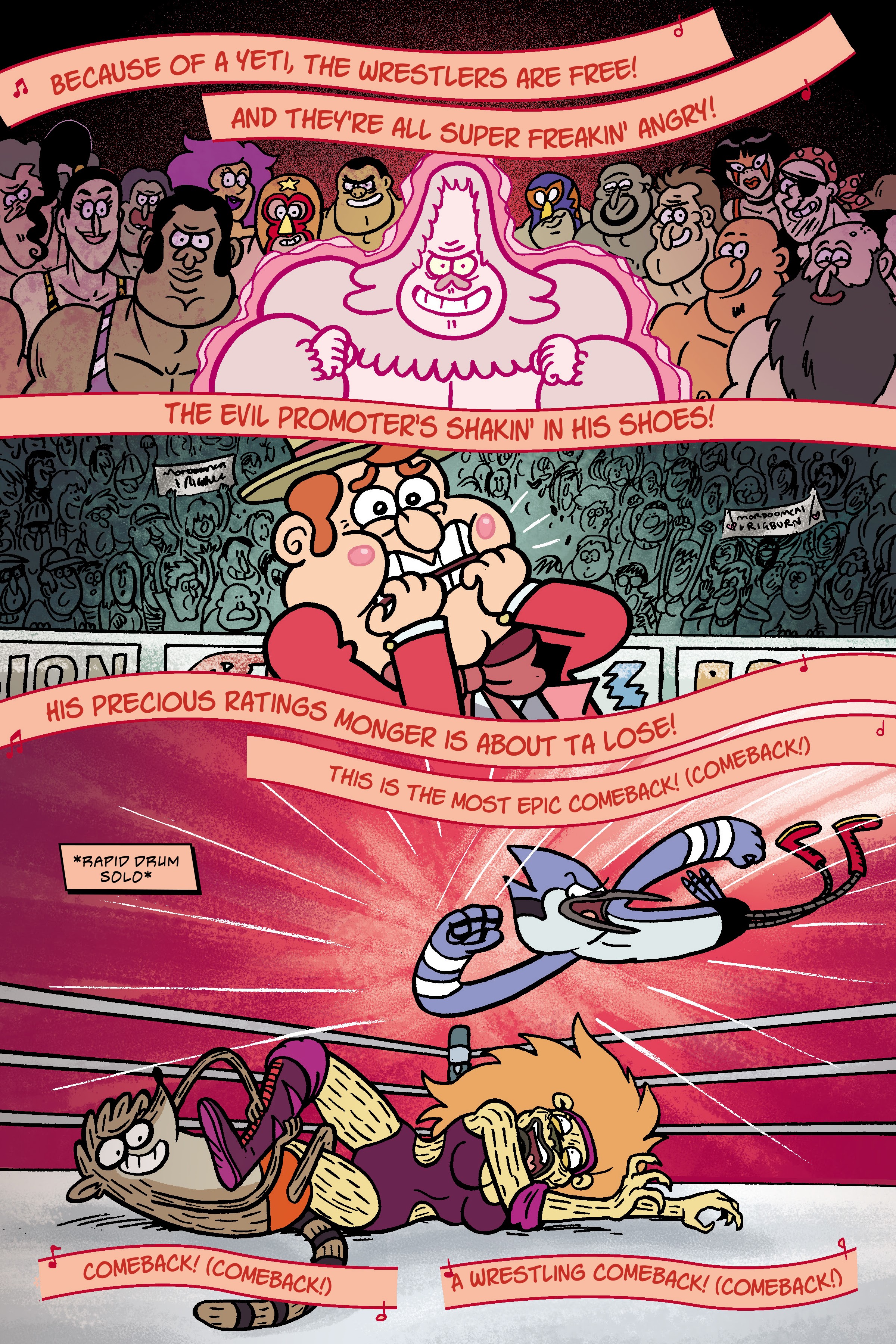 Read online Regular Show: Wrasslesplosion comic -  Issue # TPB - 101