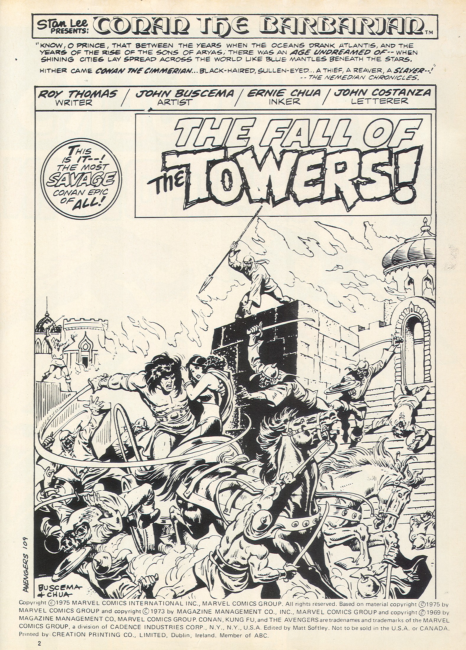 Read online The Avengers (1973) comic -  Issue #109 - 2