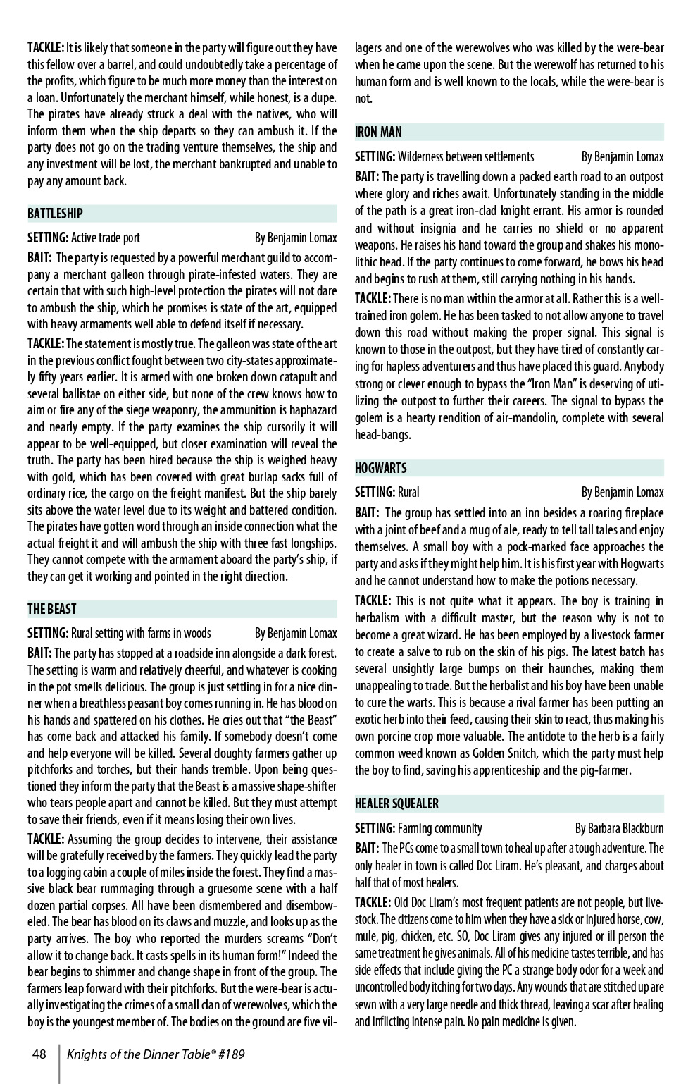 Read online Knights of the Dinner Table comic -  Issue #189 - 50